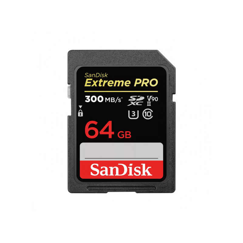 SDXC CARD SanDisk Extreme PRO UHS-II V90 300MB/s 64 GB SDSDXDK-064G-GN4IN 