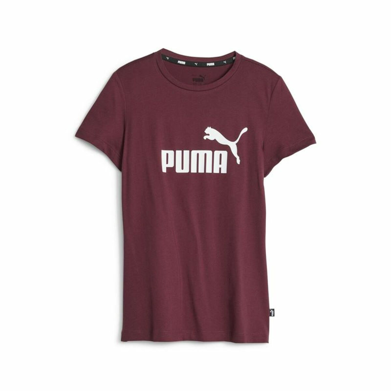 Maglia a Maniche Corte per Bambini Puma Ess Logo Rosso Granato