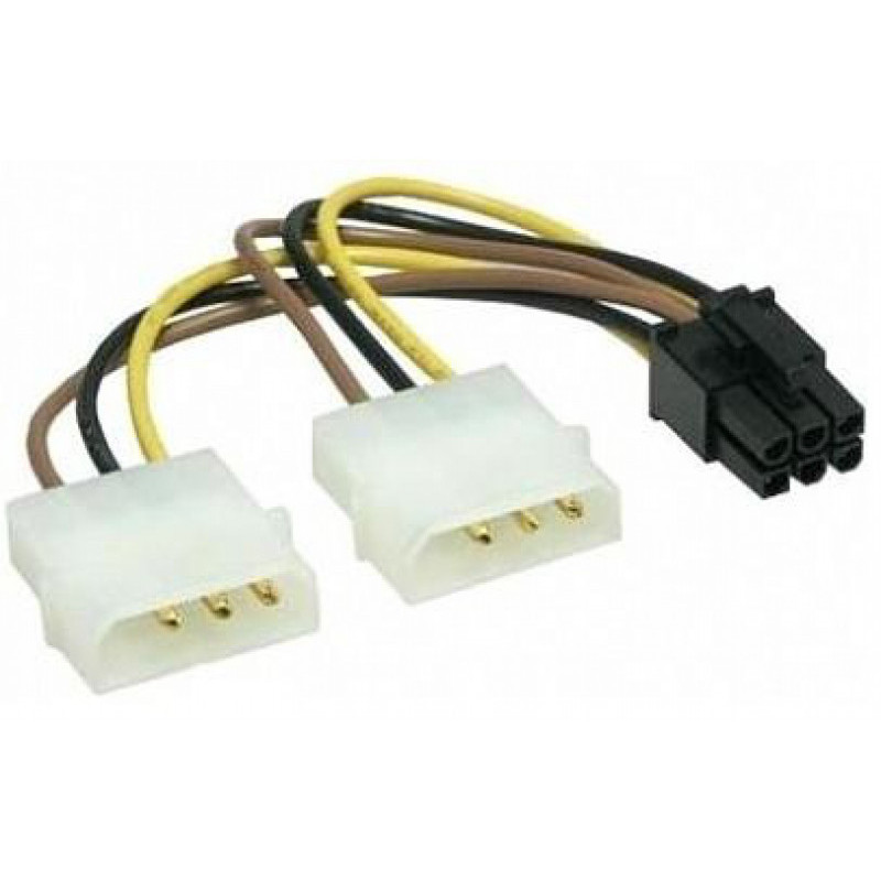 CableXpert Molex (4-pin) - PCI-E (6-pin) - Mâle/Femelle CC-PSU-6 