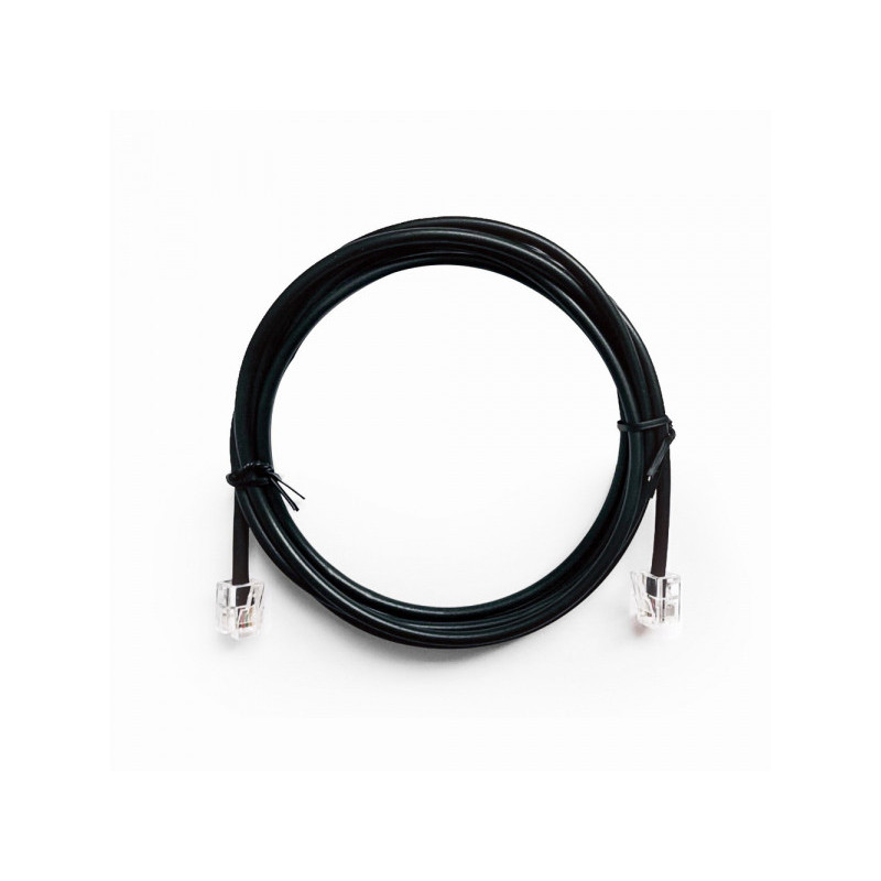 CableXpert Telephone cord. round. 6P4C. 2 m. black - TC6P4CR-2M 