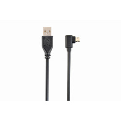 CableXpert Doppelseitiges. rechtwinkliges Mikro-USB-Cabel. 1.8 m. CCB-USB2-AMmDM90-6 