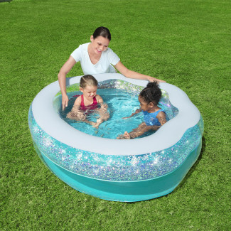 Bestway Piscine Gonflable Enfant Brillante 150x125x43 cm +3 Ans Jardin 52489