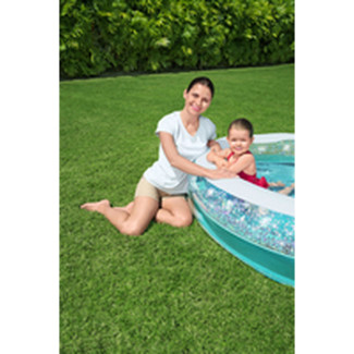 Bestway Piscine Gonflable Enfant Brillante 150x125x43 cm +3 Ans Jardin 52489