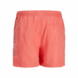 Herren Badehose Jack & Jones Double Logo Koralle