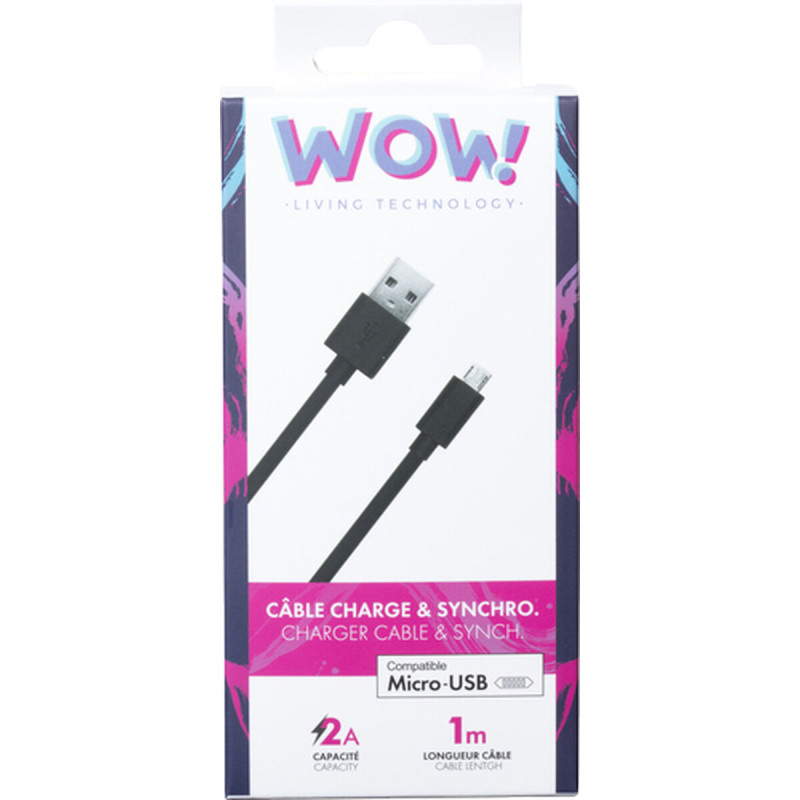 Cavo USB BigBen Connected WOWCBLMIC1MB Nero 1 m (1 Unità)