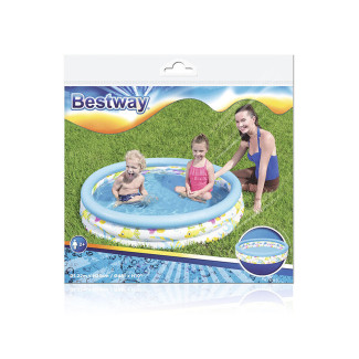 Bestway Piscina Hinchable Infantil 3 Aros Coral 122x25 cm +2 Años Jardin 51009