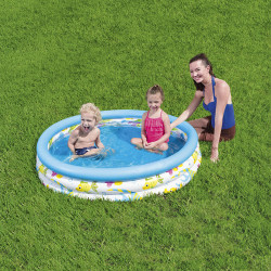 Bestway Piscina Hinchable Infantil 3 Aros Coral 122x25 cm +2 Años Jardin 51009