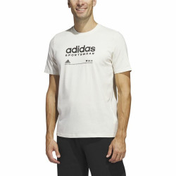 Camiseta de Manga Corta Hombre Adidas Lounge Blanco