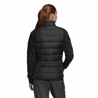 Sportjacke für Frauen Adidas Ess Down Weiß Schwarz Weste