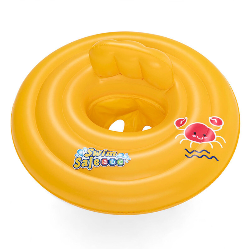 Bestway Flotador Hinchable 3 Aros Asiento Bebe 76x76 cm 1 a 2 Años Jardin, Piscina y Playa 32050