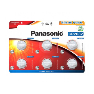 Panasonic Battery Lithium. CR2032. 3V Lithium Power. Blister (6-Pack) 