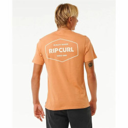 Camiseta Deportiva de Manga Corta Rip Curl Stapler  Marrón claro