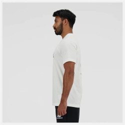 Camiseta de Manga Corta Hombre New Balance Sport Essentials Barrel Blanco