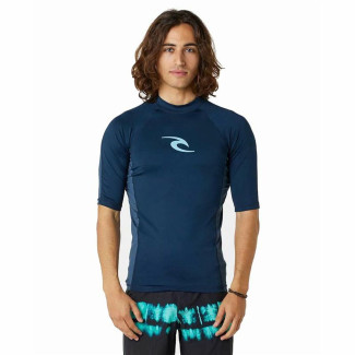 Maglia a Maniche Corte Uomo Rip Curl Waves Blu Marino